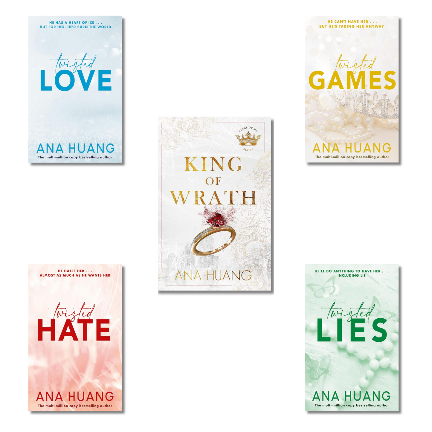 (Combo 5 Book) Twisted Love, Twisted Games, Twisted Hate, Twisted Lies and King of Wrath