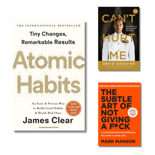(Combo 3 Book) Can't hurt me , The Subtle art of not giving a fuck and Atomic Habits