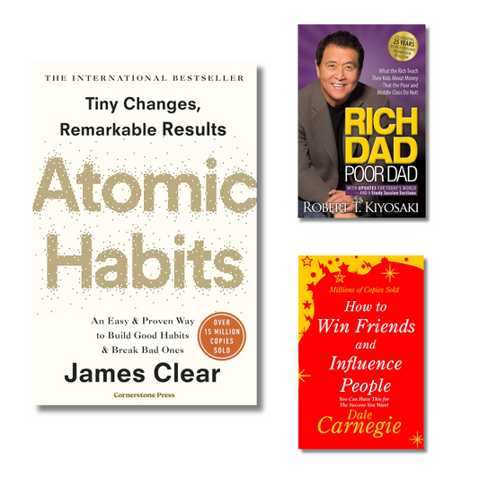 (Combo 3 Book) Atomic Habits, Rich dad Poor Dad and how to win friends and influence people