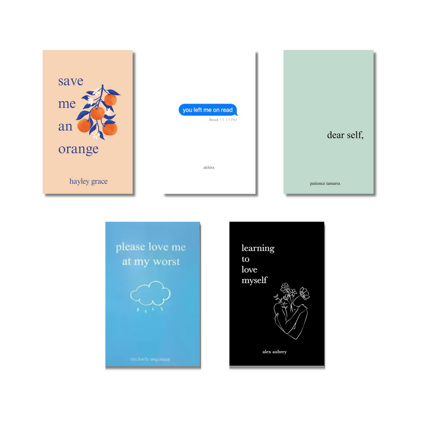 (Combo 5 Book) Save me and orange + You left me on read + Dear self + Please love me at my worst + Learning to love myself
