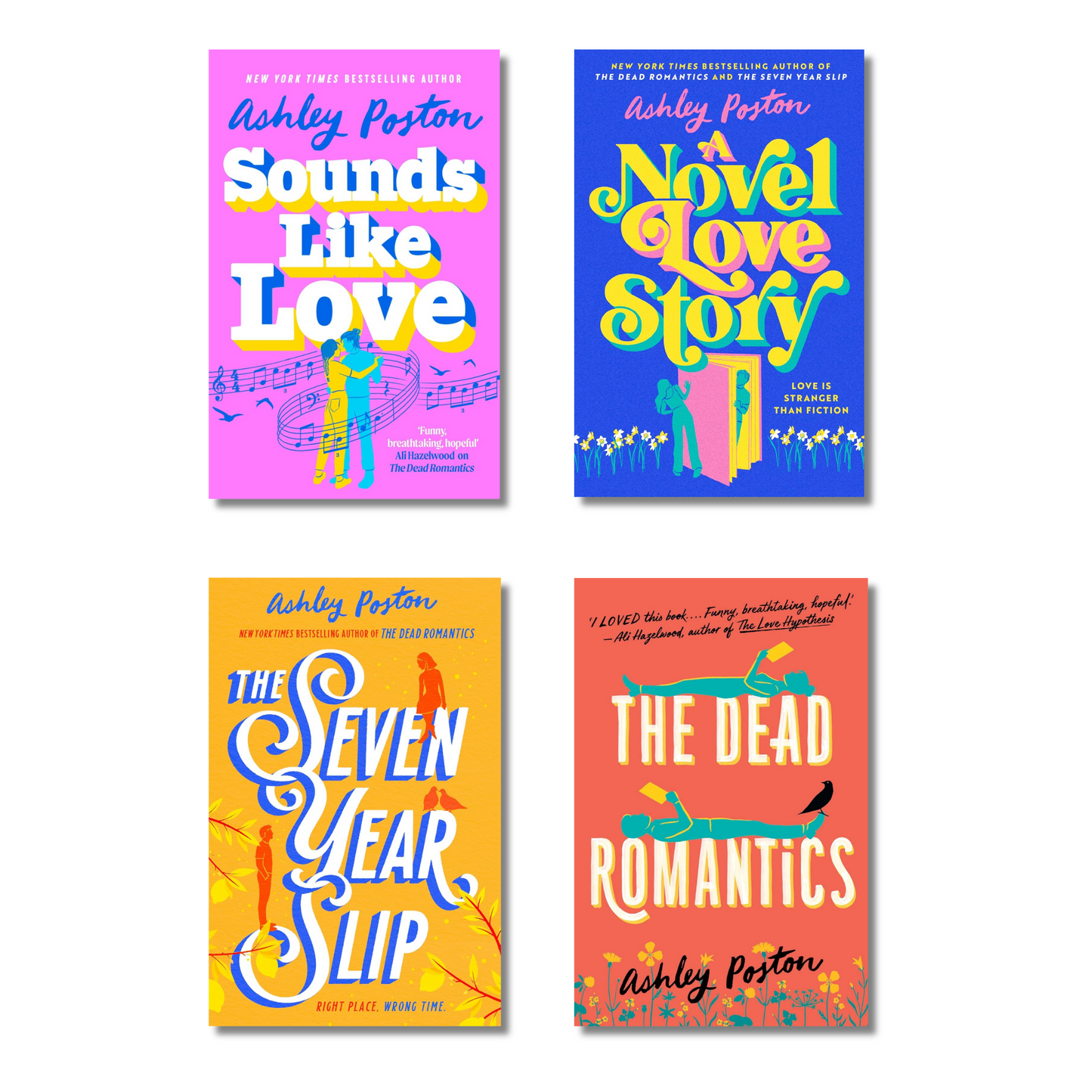 (Combo 4 Book) Sounds Like Love + A Novel Love Story + The Seven Year Slip + The Dead Romantics