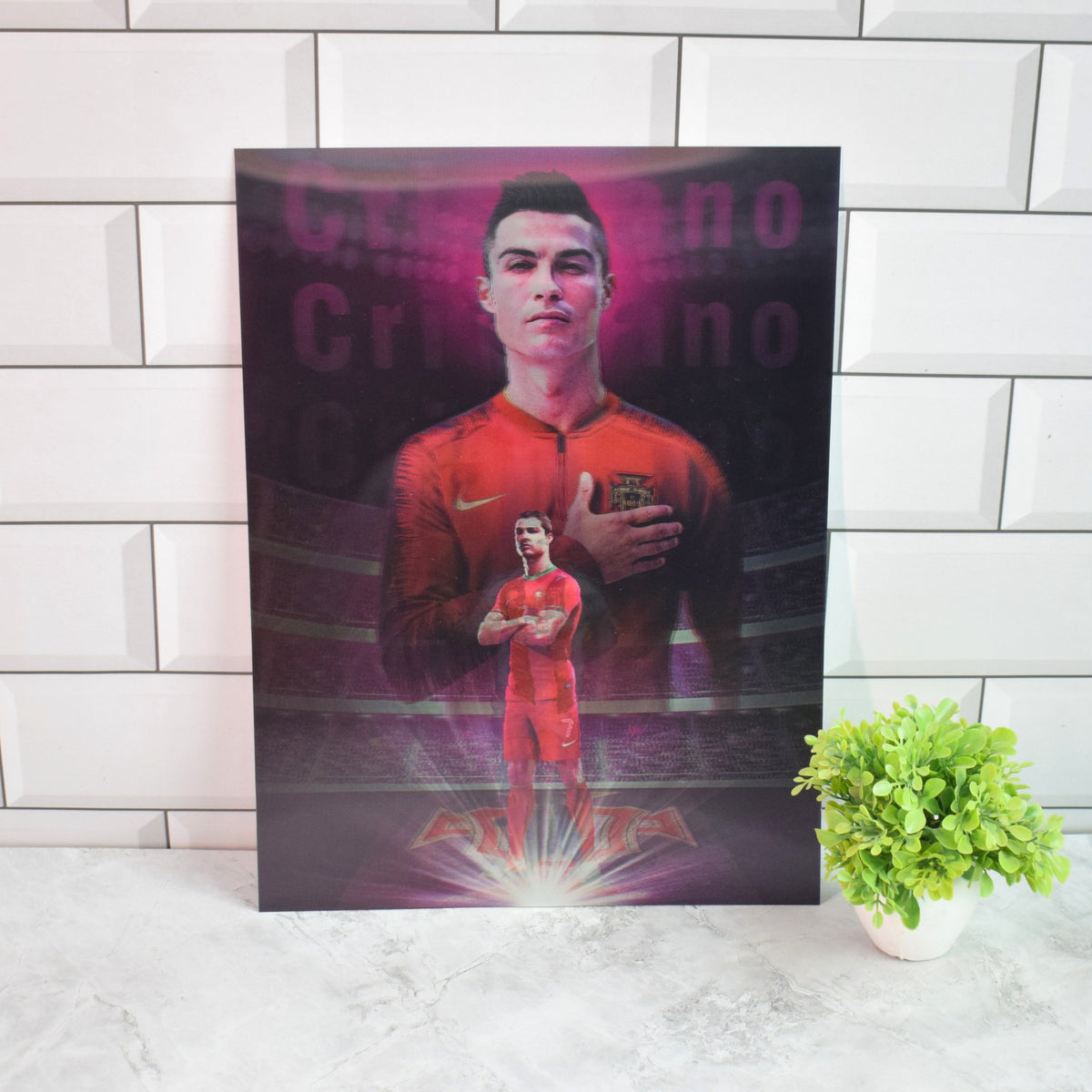 Cristiano Ronaldo Man United, Al Nassr & Juventus 3D Lenticular A3 Poster – design 1