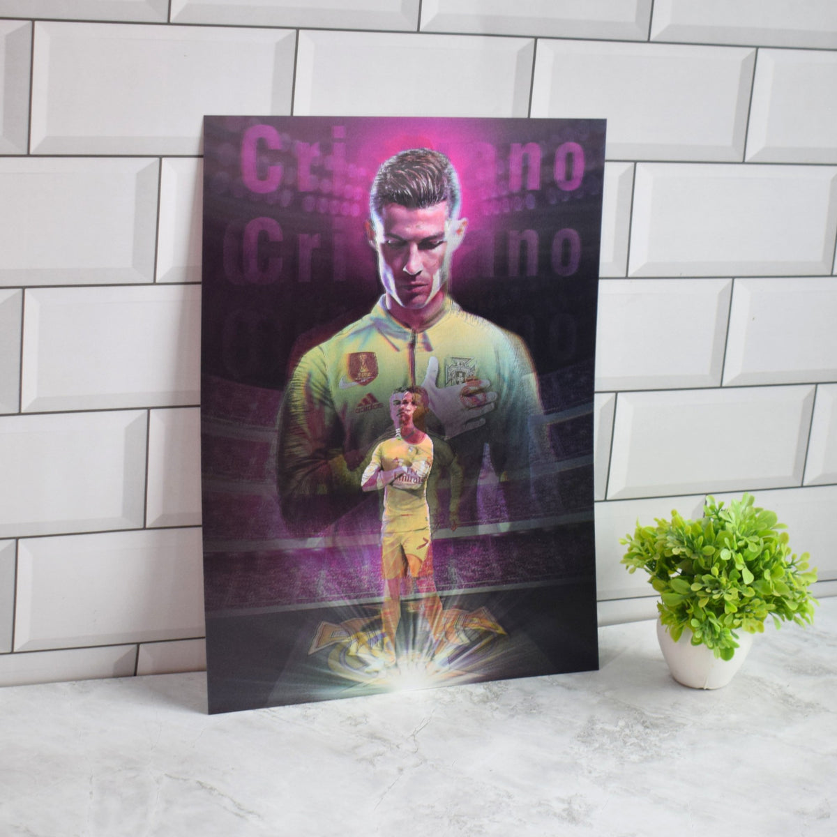 Cristiano Ronaldo Man United, Al Nassr & Juventus 3D Lenticular A3 Poster – design 2