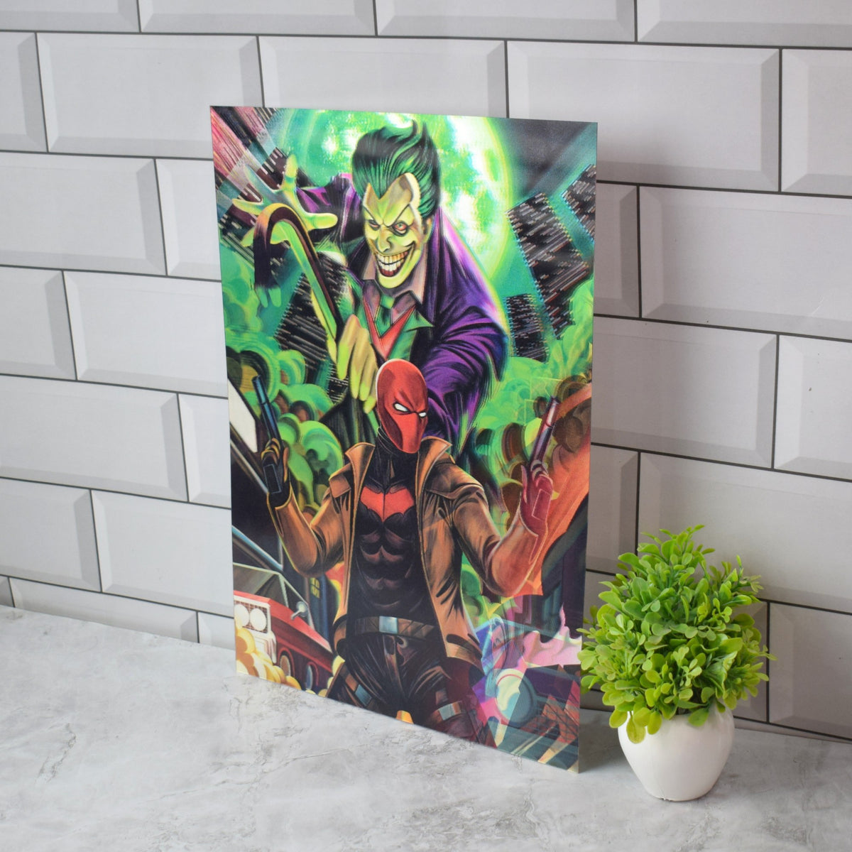 DC Robin, Red Hood & Nightwing 3D Lenticular A3 Poster – Joker & Red Hood