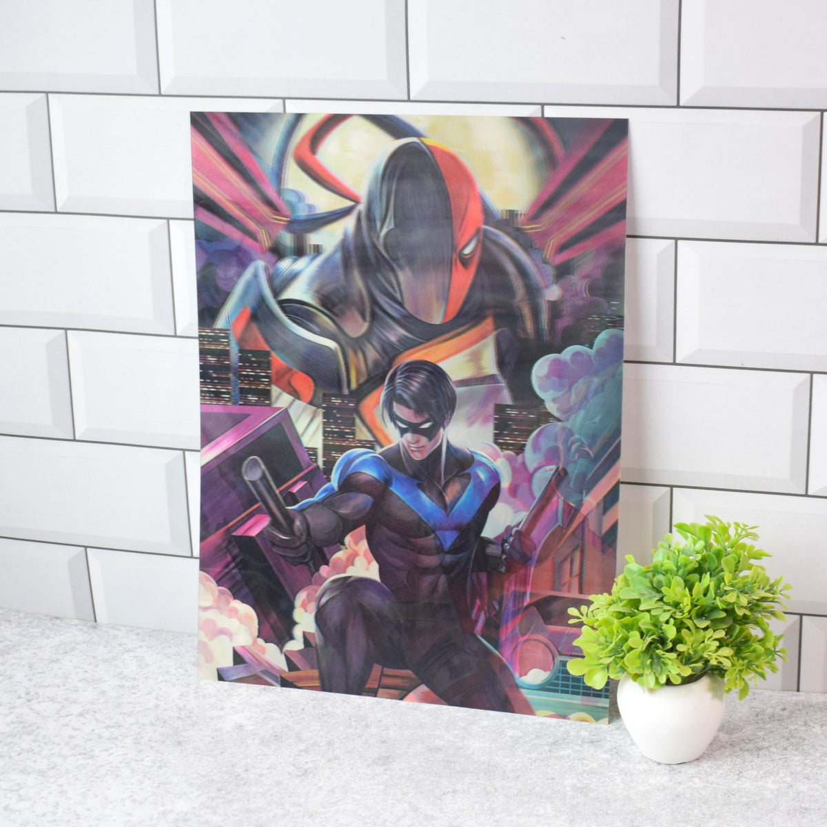 DC Robin, Red Hood & Nightwing 3D Lenticular A3 Poster – Deathstroke & Nightwing