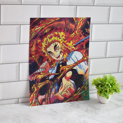 Demon Slayer Rengoku, Tanjiro & Giyu 3D Lenticular A3 Poster – Rengoku