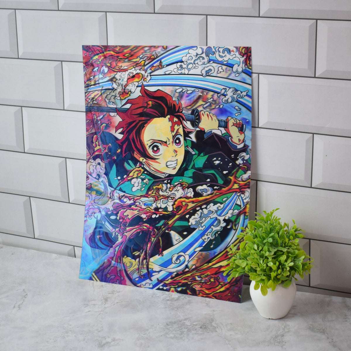 Demon Slayer Rengoku, Tanjiro & Giyu 3D Lenticular A3 Poster – Tanjiro