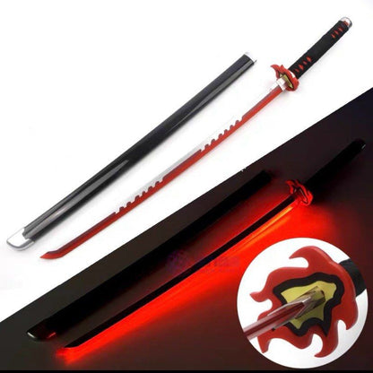 Kyojuro Rengoku Nichirin Sword - 104 cm LED Katana | Demon Slayer Flame Hashira anime cosplay sword replica