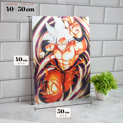 Dragon Ball Goku & Vegeta Power 3D Lenticular A3 Poster – size guide 40 x 30 cm
