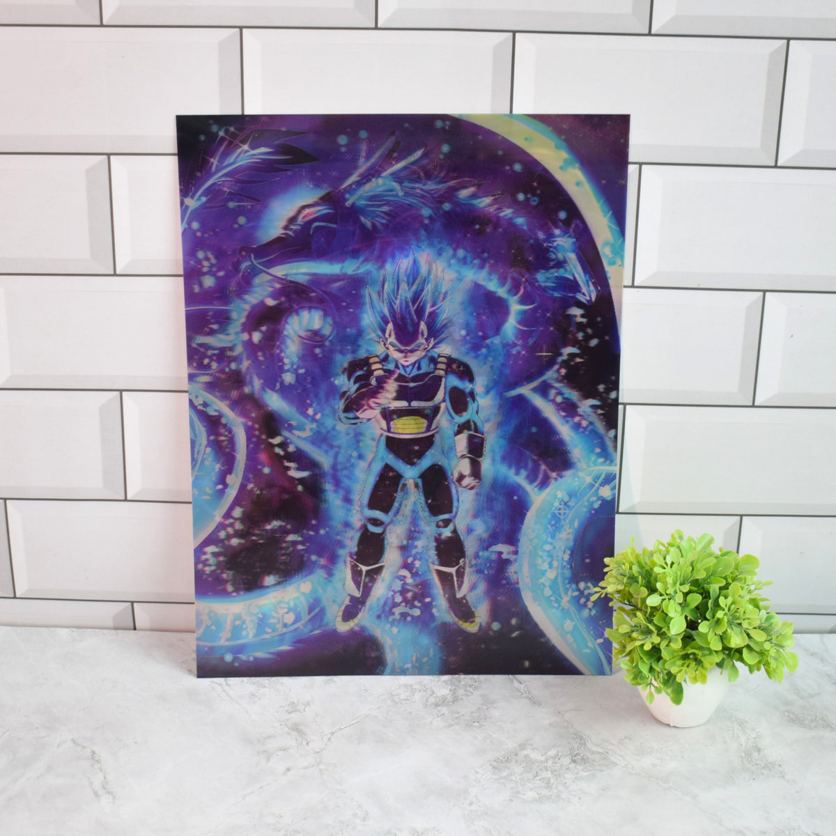 Dragon Ball Vegeta, Goku & Frieza Shenron 3D Lenticular A3 Poster – design 1