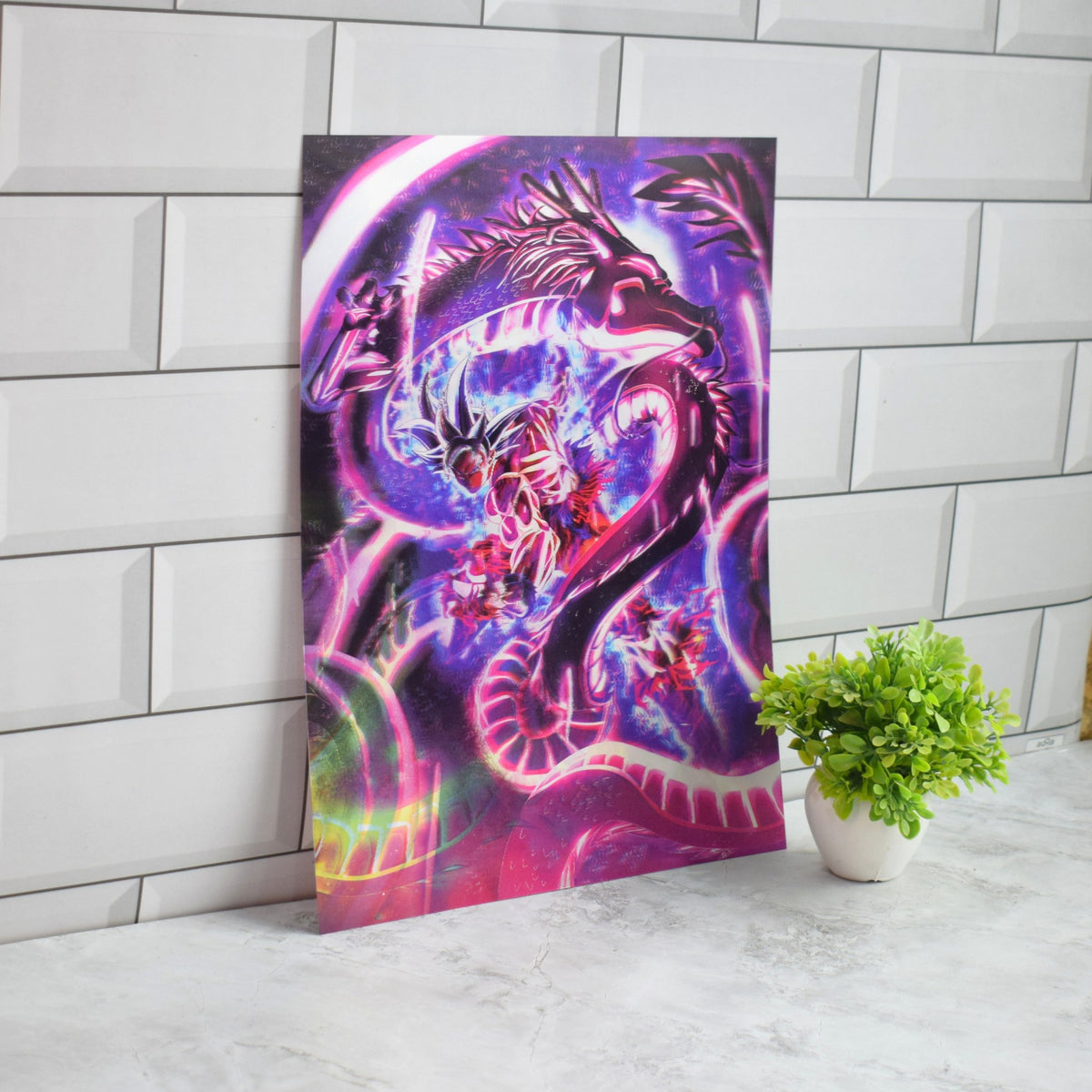 Dragon Ball Vegeta, Goku & Frieza Shenron 3D Lenticular A3 Poster – design 2