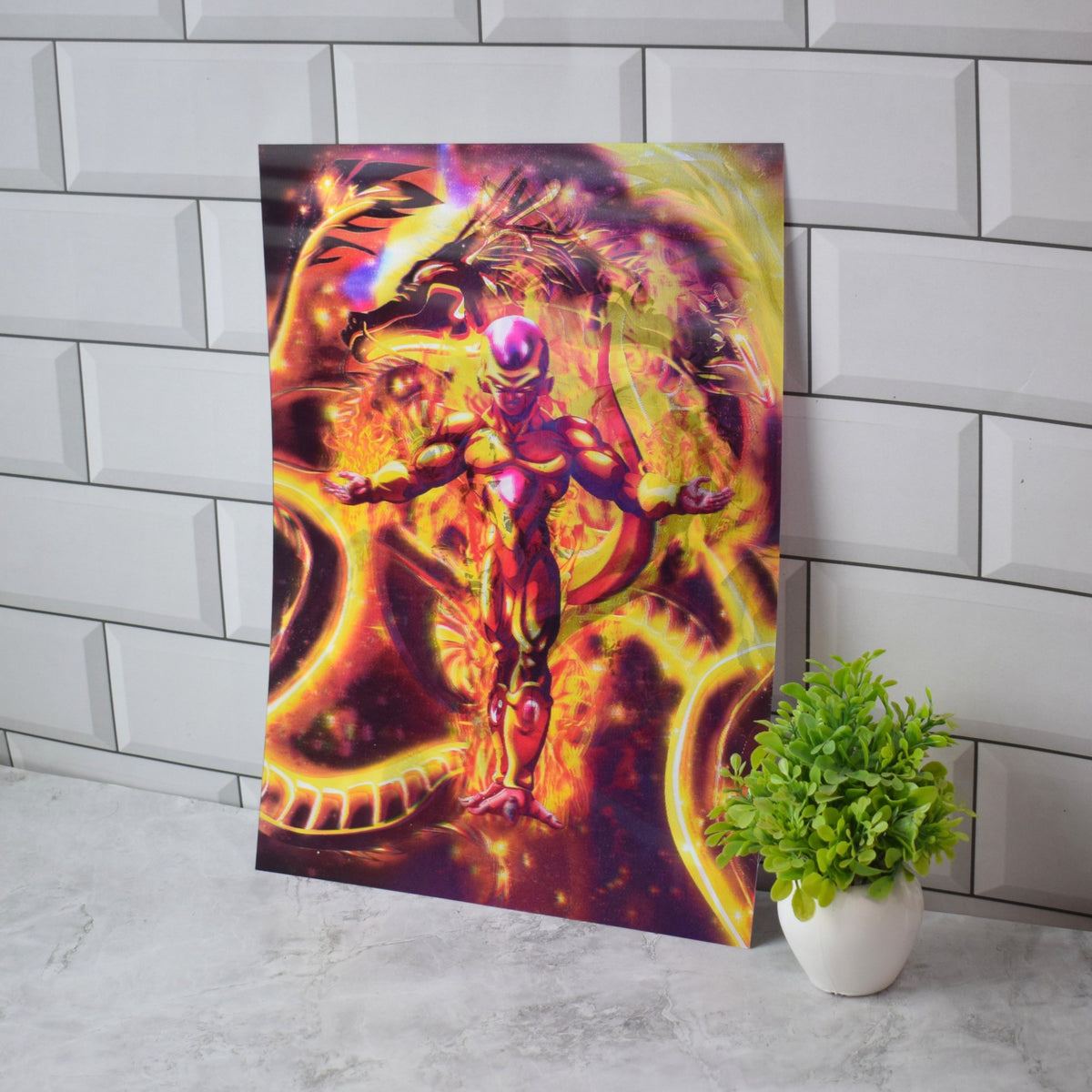 Dragon Ball Vegeta, Goku & Frieza Shenron 3D Lenticular A3 Poster – design 3