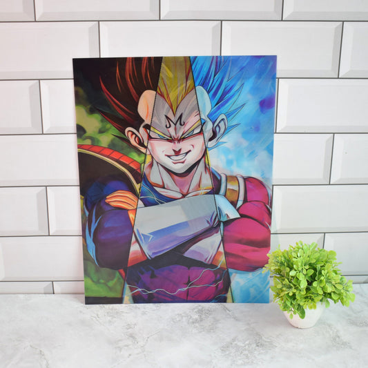 Dragon Ball Vegeta & Goku Split 3D Lenticular A3 Poster – design 1