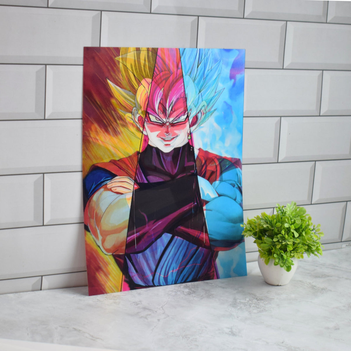 Dragon Ball Vegeta & Goku Split 3D Lenticular A3 Poster – design 2