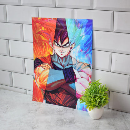 Dragon Ball Vegeta & Goku Split 3D Lenticular A3 Poster – design 3
