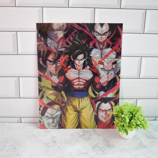 Dragon Ball Z Heroes Collage 3D Lenticular A3 Poster – design 1