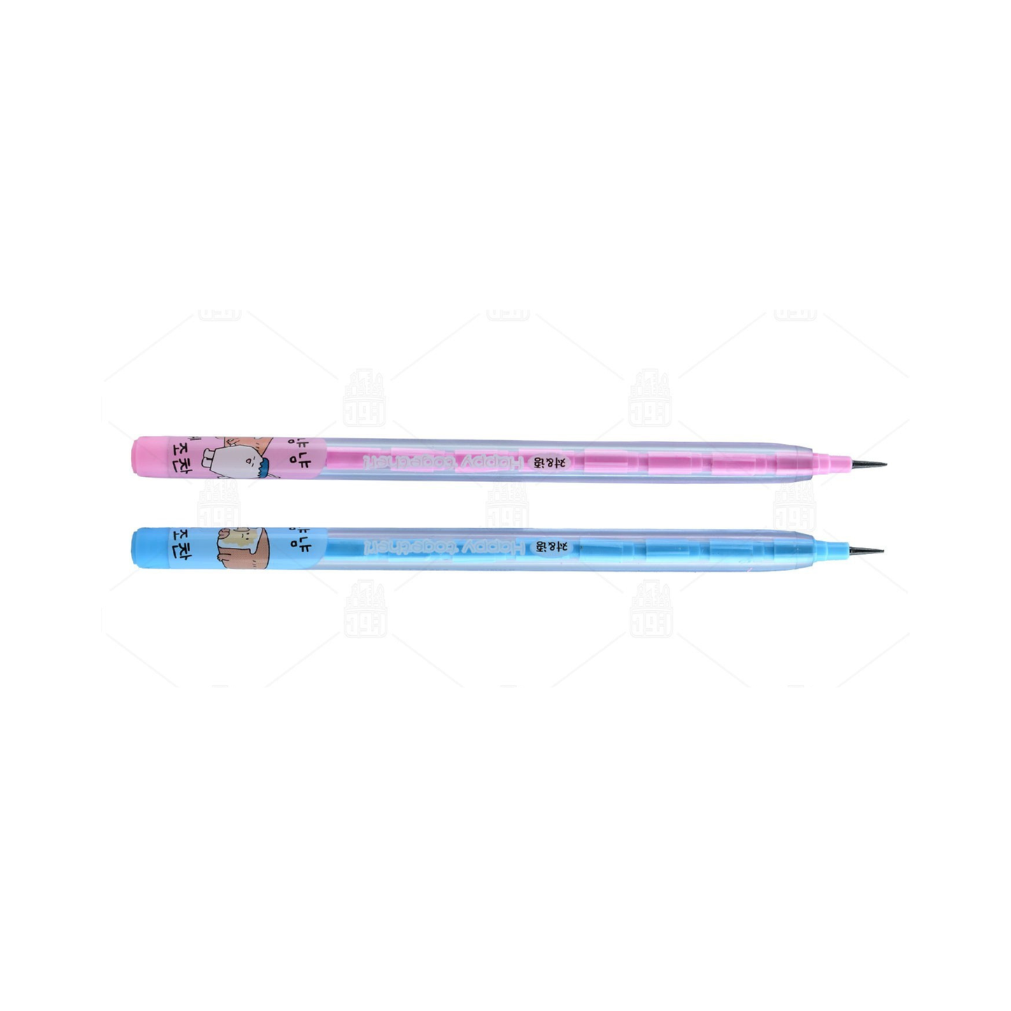 Cute Cartoon Wooden Pencil Set – Twin Pencils with Storage Case