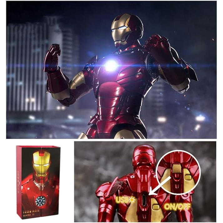 Iron Man Mark 3 — ZD Toys Action Figure - LED Light-Up edition - image 3
