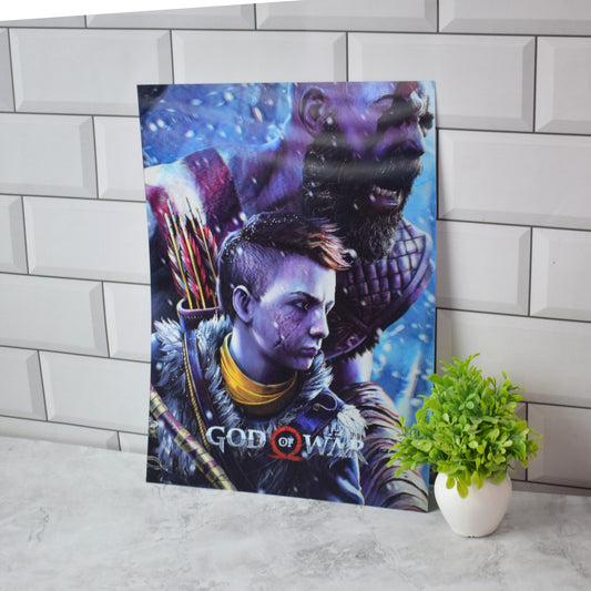 God of War Kratos & Atreus 3D Lenticular A3 Poster – design 1