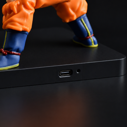 Goku Magnetic Levitation Lamp - Glowing Kamehameha Beam, Super Saiyan Figure on Display Base - USB Type-C port on the base