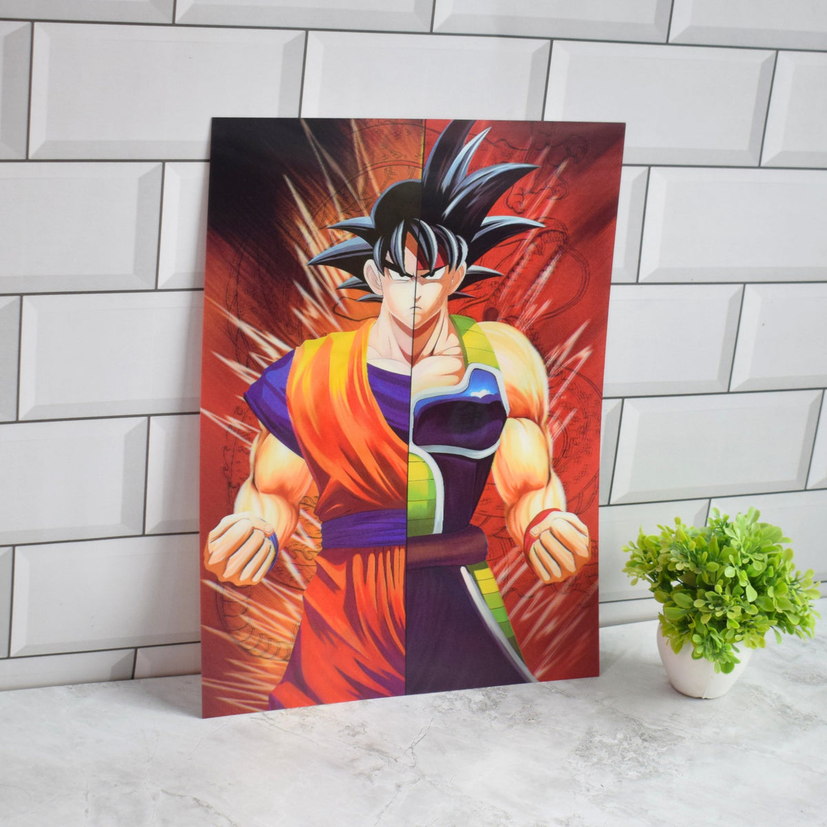 Goku Super Saiyan Transformation 3D Lenticular A3 Poster – design 1