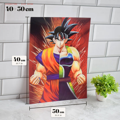 Goku Super Saiyan Transformation 3D Lenticular A3 Poster – size guide 40 x 30 cm