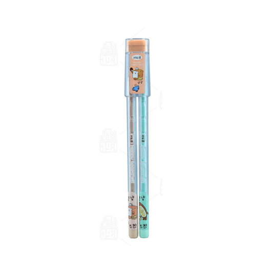 Cute Cartoon Pencil Set – Wooden Pencils with Storage Case
