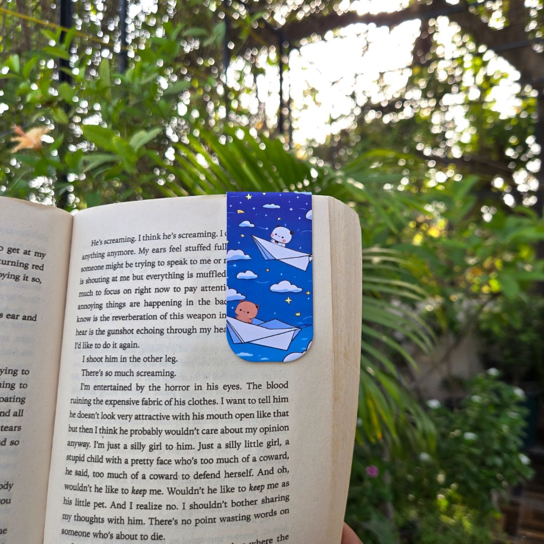 Bubu Dudu Magnetic Bookmarks – Set of 6 + 1 FREE | Panda & Bear Kawaii Stationery