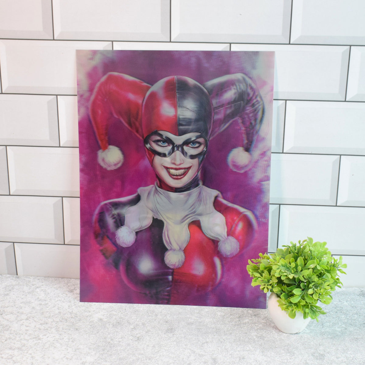 Joker, Harley Quinn & Batman Face 3D Lenticular A3 Poster – Harley Quinn