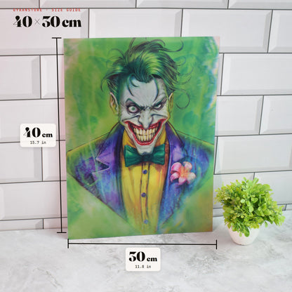Joker, Harley Quinn & Batman Face 3D Lenticular A3 Poster – size guide 40 x 30 cm