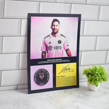 Lionel Messi PSG, Barcelona & Inter Miami 3D Lenticular A3 Poster – Messi Inter Miami