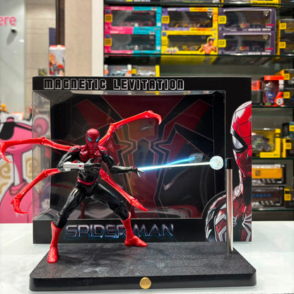 Spider-Man Magnetic Levitation Lamp - Floating Glowing Web (Black & Red Suit)