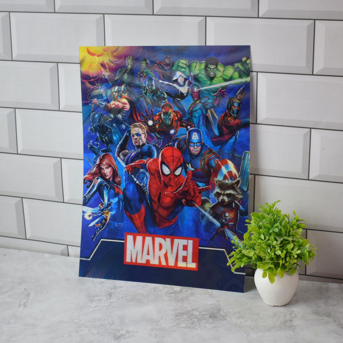 Marvel Heroes & Spider-Man Comic 3D Lenticular A3 Poster – design 1