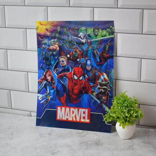 Marvel Heroes & Spider-Man Comic 3D Lenticular A3 Poster – design 1