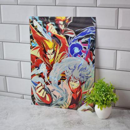Naruto, Luffy & Ichigo Anime Crossover 3D Lenticular A3 Poster – design 2