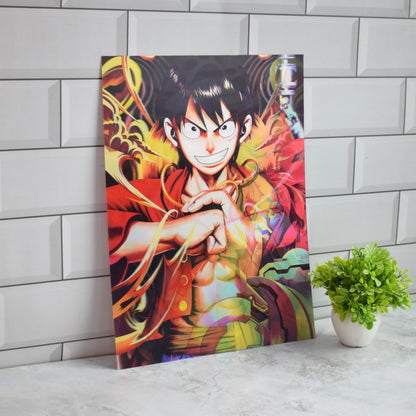 One Piece Law, Luffy & Kid Supernovas 3D Lenticular A3 Poster – Luffy