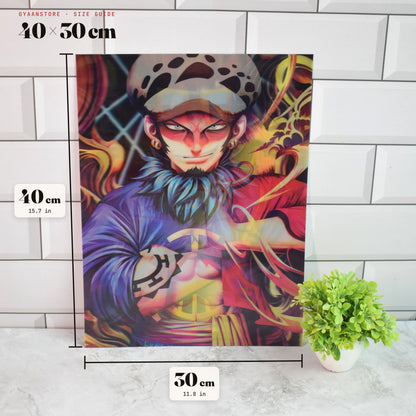 One Piece Law, Luffy & Kid Supernovas 3D Lenticular A3 Poster – size guide 40 x 30 cm