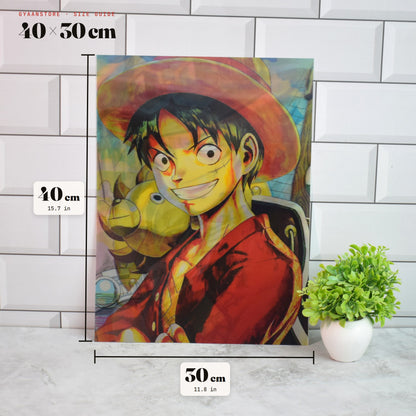 One Piece Luffy, Ace & Sabo Brothers 3D Lenticular A3 Poster – size guide 40 x 30 cm