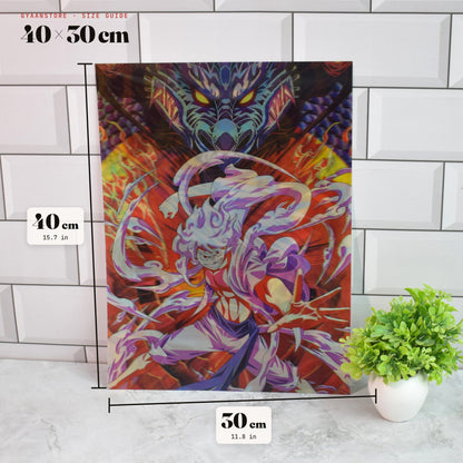 One Piece Luffy Gear 5, Zoro & Sanji 3D Lenticular A3 Poster – size guide 40 x 30 cm