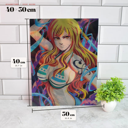 One Piece Nami, Boa Hancock & Nico Robin 3D Lenticular A3 Poster – size guide 40 x 30 cm