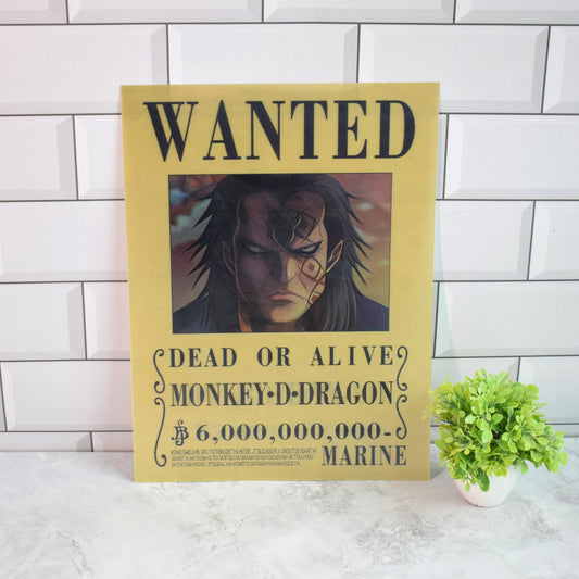One Piece Wanted (Dragon, Whitebeard & Joy Boy) 3D Lenticular A3 Poster – Monkey D. Dragon