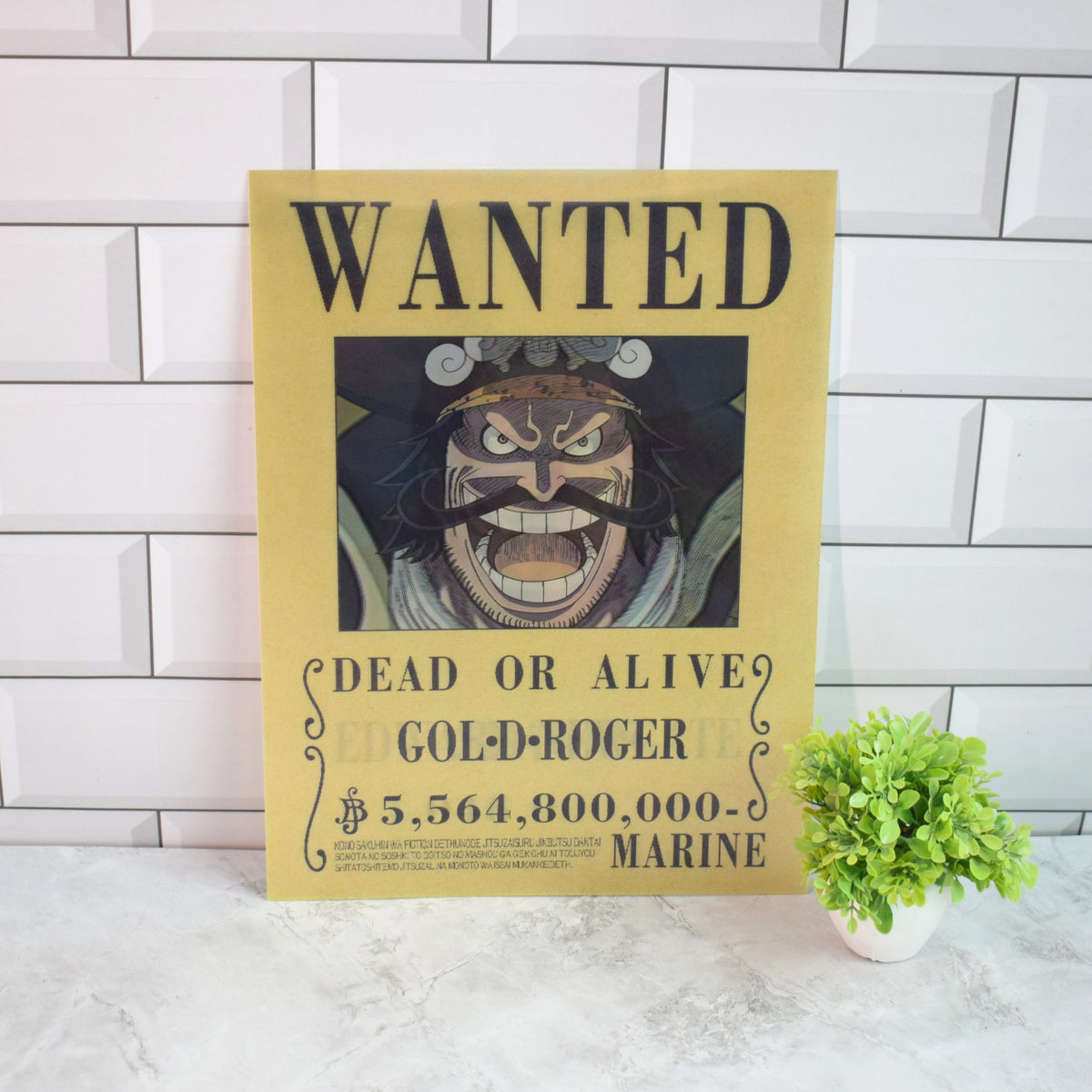 One Piece Wanted (Gol D. Roger, Whitebeard & Shanks) 3D Lenticular A3 Poster – Gol D. Roger