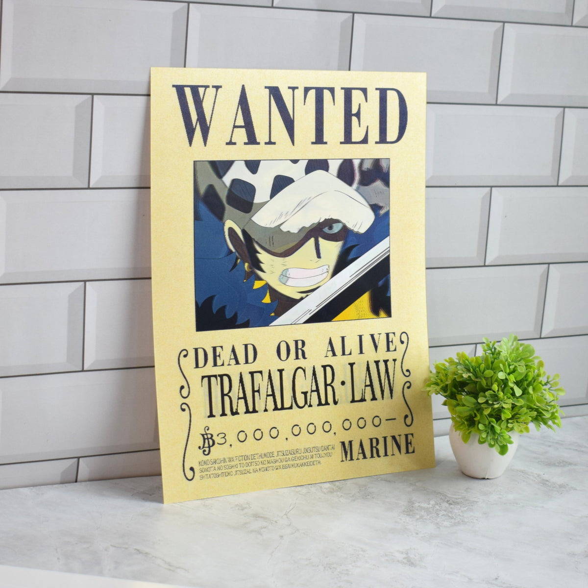 One Piece Wanted (Luffy, Law & Kid) 3D Lenticular A3 Poster – Trafalgar Law
