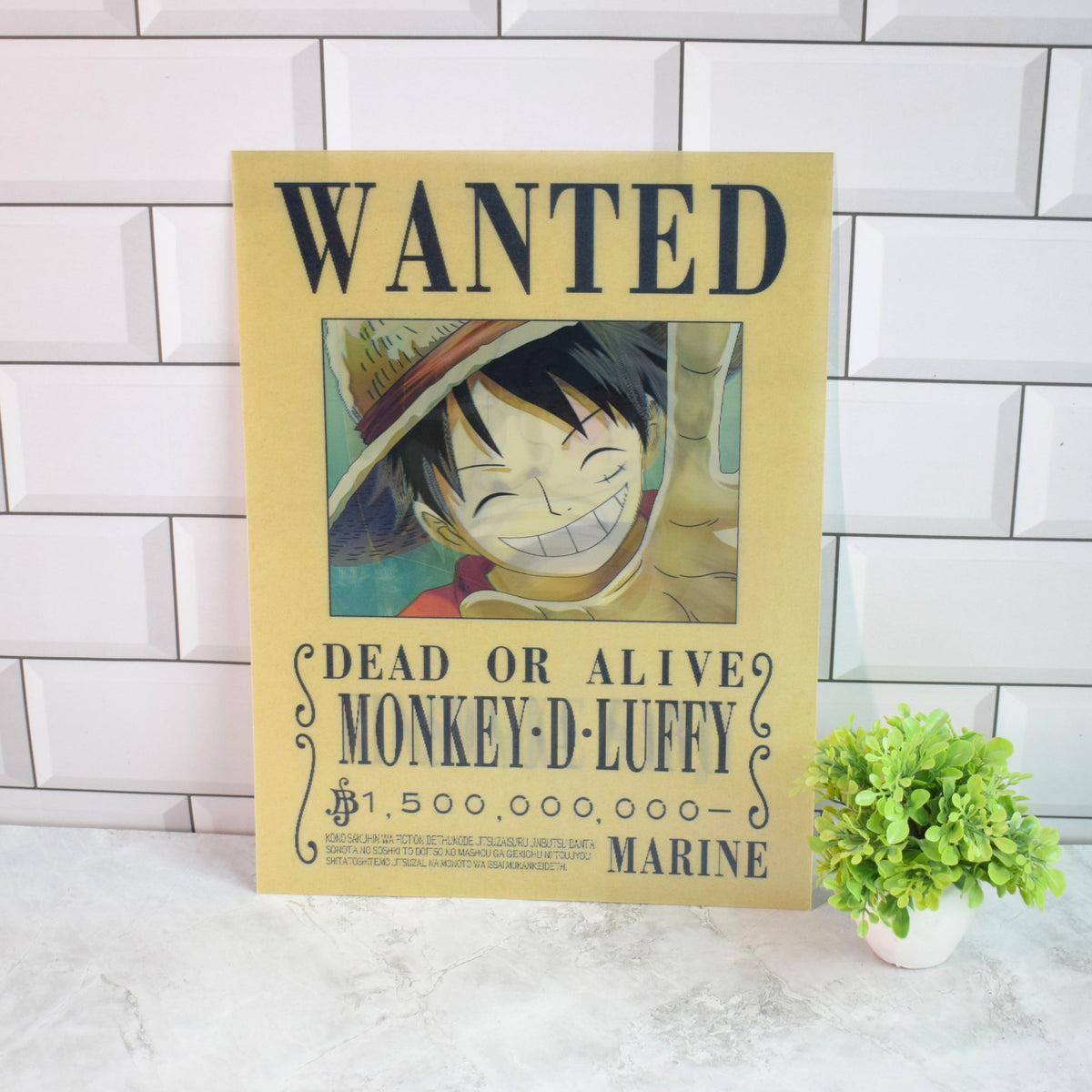 One Piece Wanted (Luffy, Zoro & Sanji) 3D Lenticular A3 Poster – Luffy