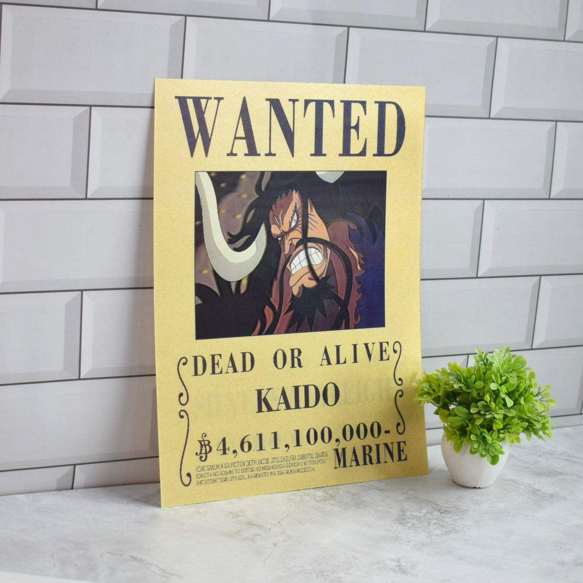 One Piece Wanted (Sabo, Kaido & Rayleigh) 3D Lenticular A3 Poster – Kaido
