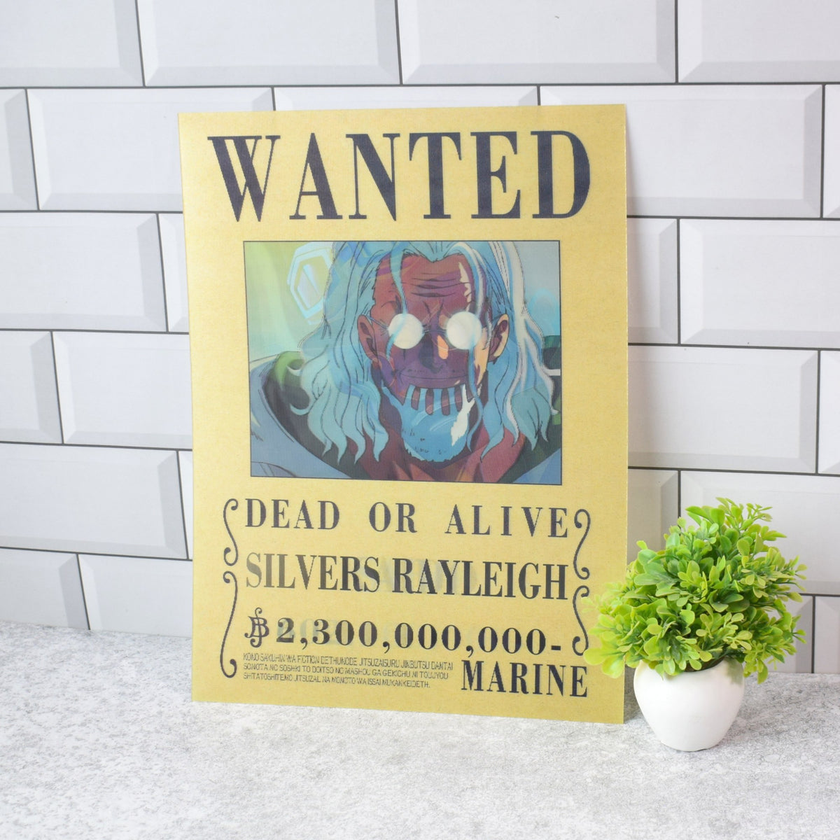 One Piece Wanted (Sabo, Kaido & Rayleigh) 3D Lenticular A3 Poster – Silvers Rayleigh