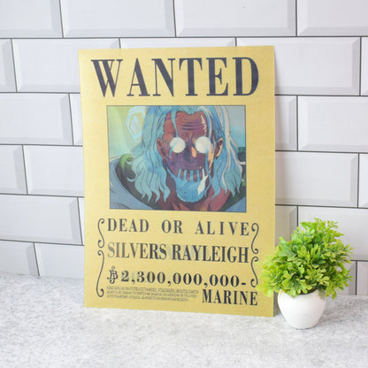 One Piece Wanted (Sabo, Kaido & Rayleigh) 3D Lenticular A3 Poster – Silvers Rayleigh