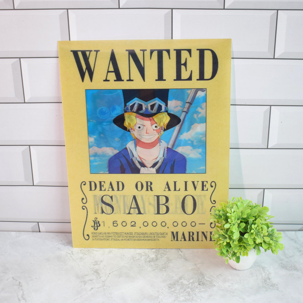 One Piece Wanted (Sabo, Luffy & Ace) 3D Lenticular A3 Poster – Sabo