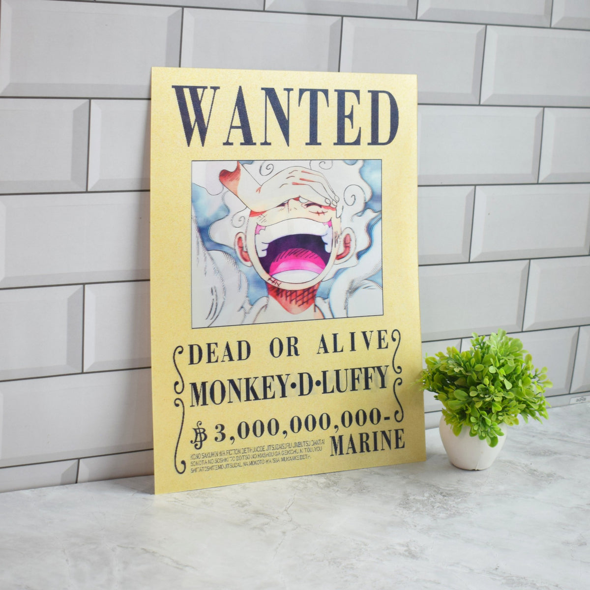 One Piece Wanted (Sanji, Luffy & Zoro) 3D Lenticular A3 Poster – Luffy