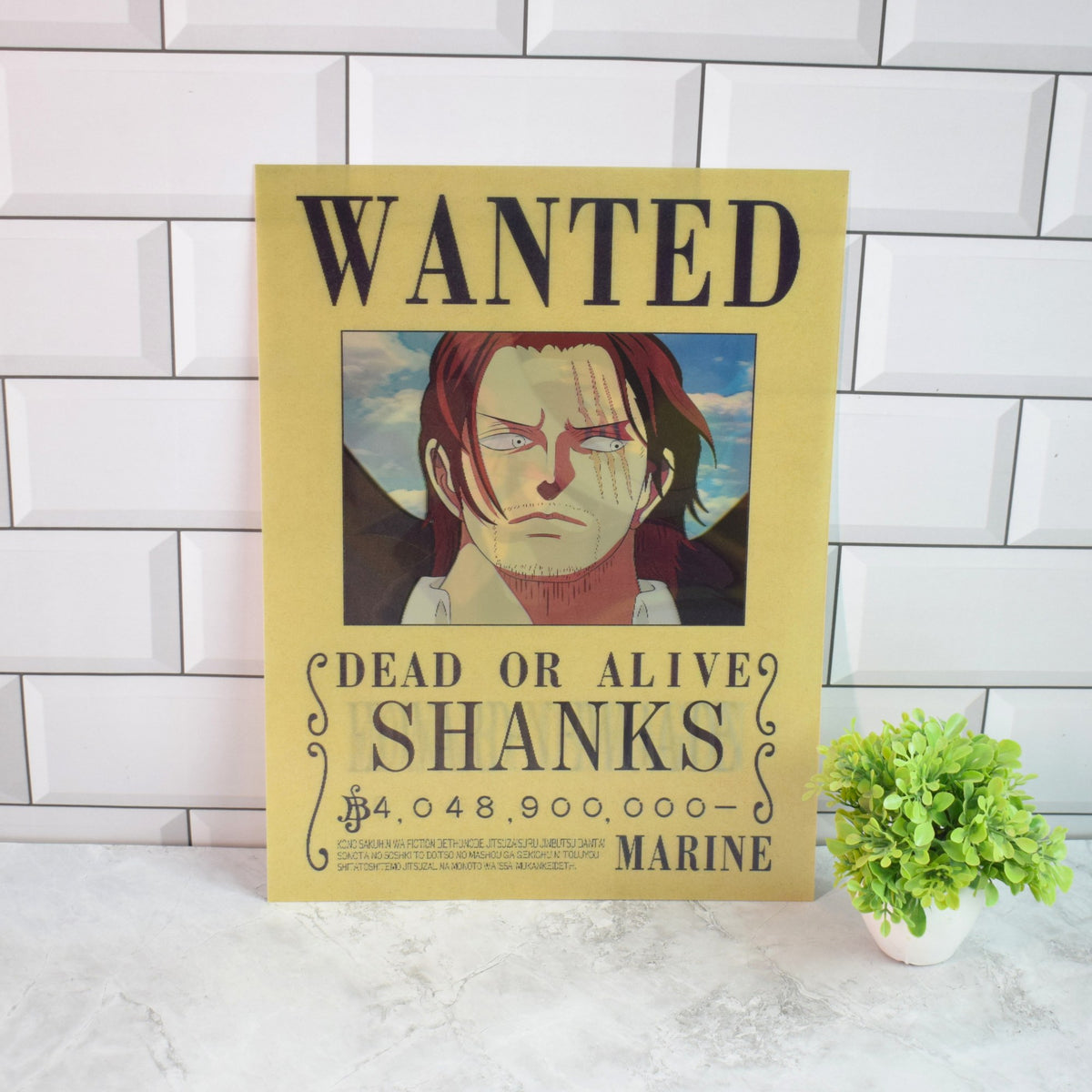 One Piece Wanted (Shanks, Whitebeard & Dragon) 3D Lenticular A3 Poster – Shanks